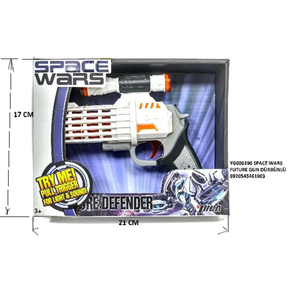 YG006190 SPACE WARS FUTURE GUN DÜRBÜNLÜ SESLİ IŞIKLI SİLAH