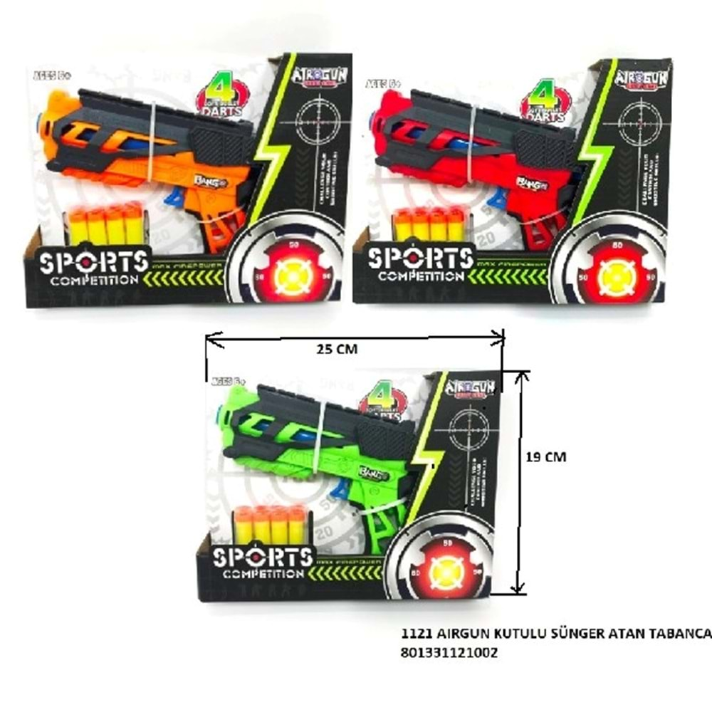 1121 AIRGUN KUTULU SÜNGER ATAN TABANCA