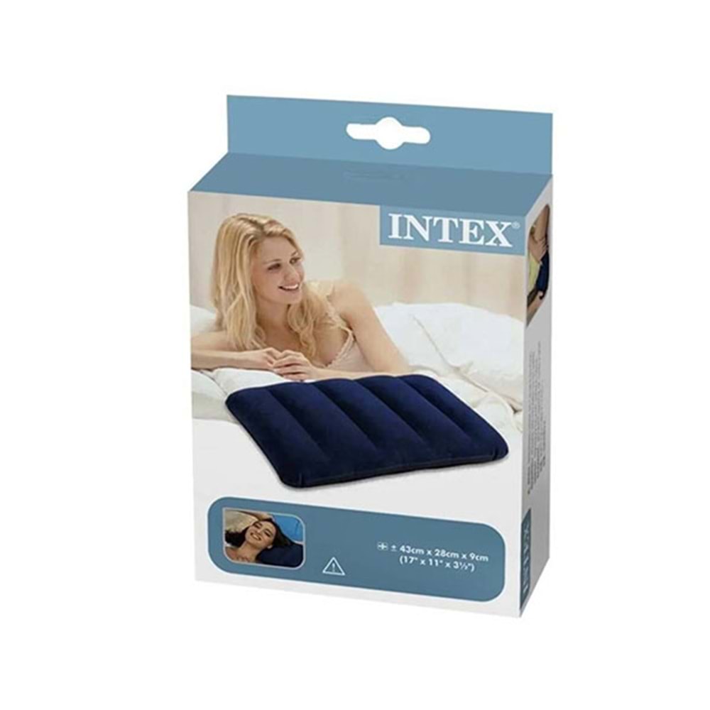 68672 İNTEX KADİFE KAPLI ŞİŞME MİNDER YASTIK 43*28*9 CM 24 LÜ