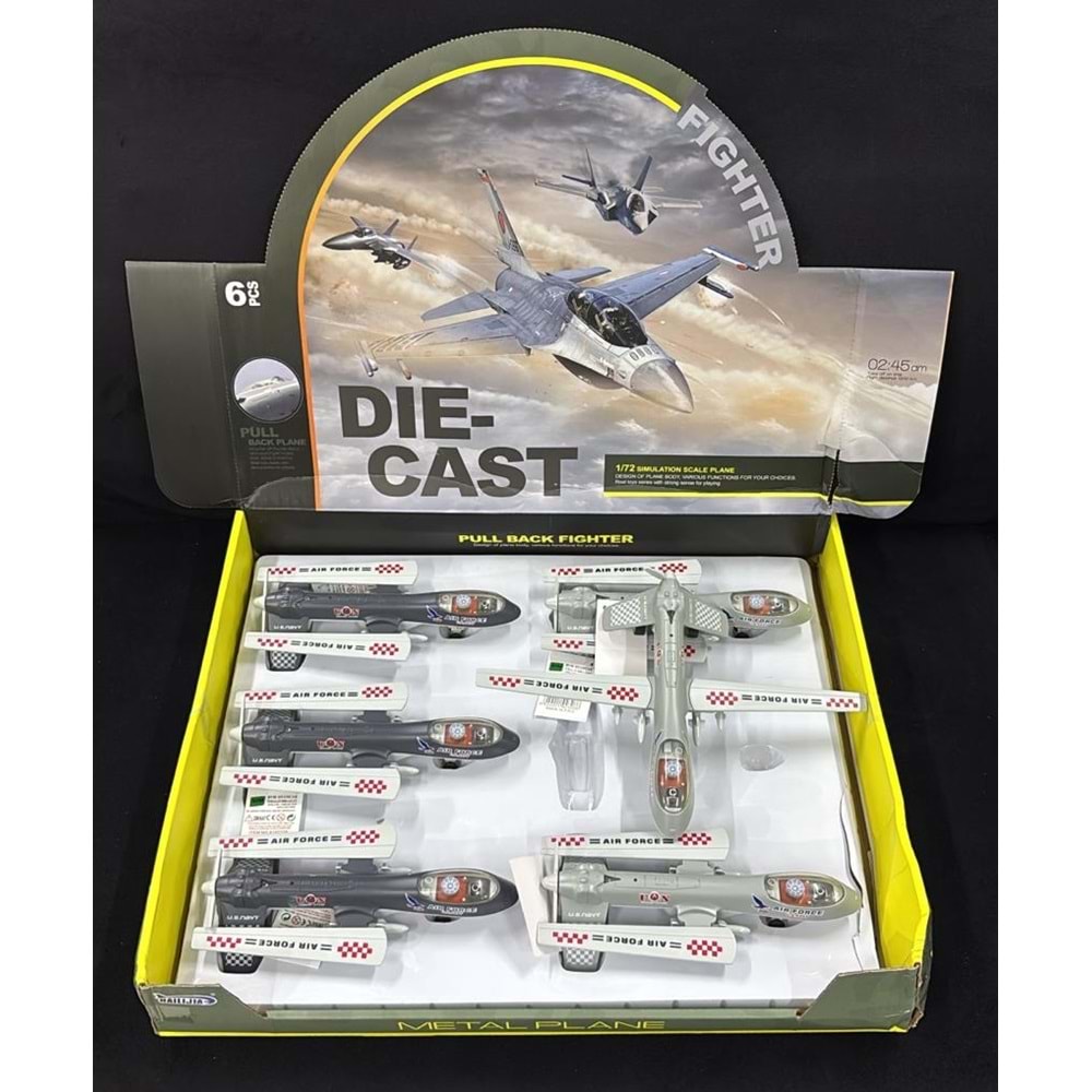 A192326 (777-19) SESLİ IŞIKLI ÇEKBIRAK SİHA UÇAK 6 LI (144)