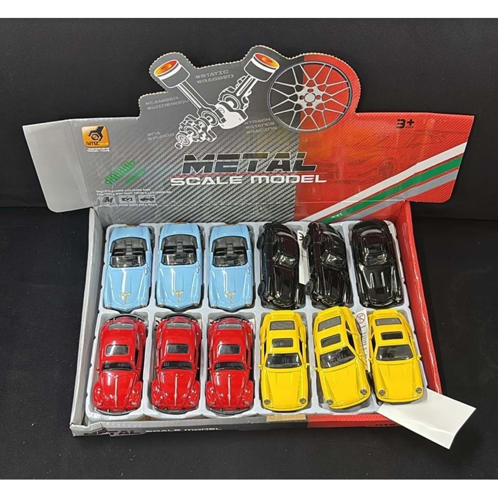 4361C ÇEKBIRAK METAL KLASİK ARABALAR 12 Lİ (432)