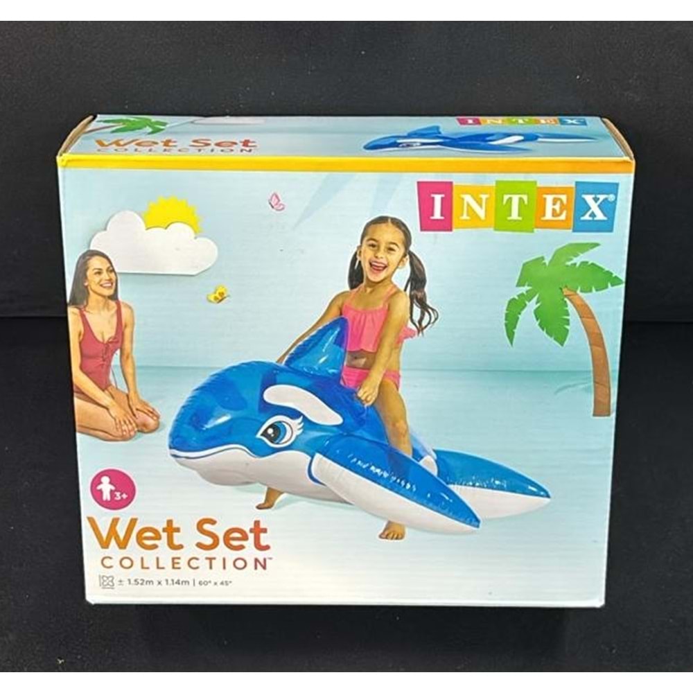 58523 İNTEX TUTMALI BALİNA BİNİCİ 152*114 CM 6 LI