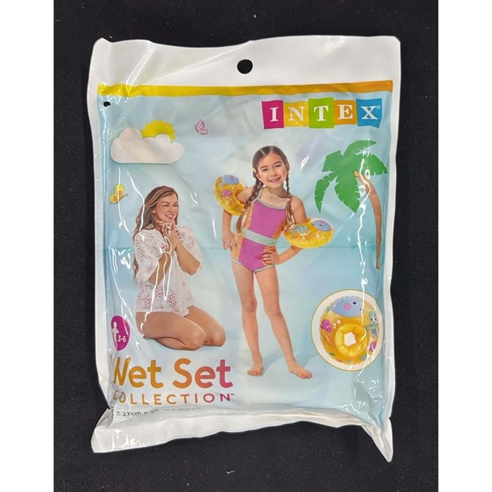 59651 İNTEX DENİZ CANLILARI KOLLUK 27*25 CM 36 LI