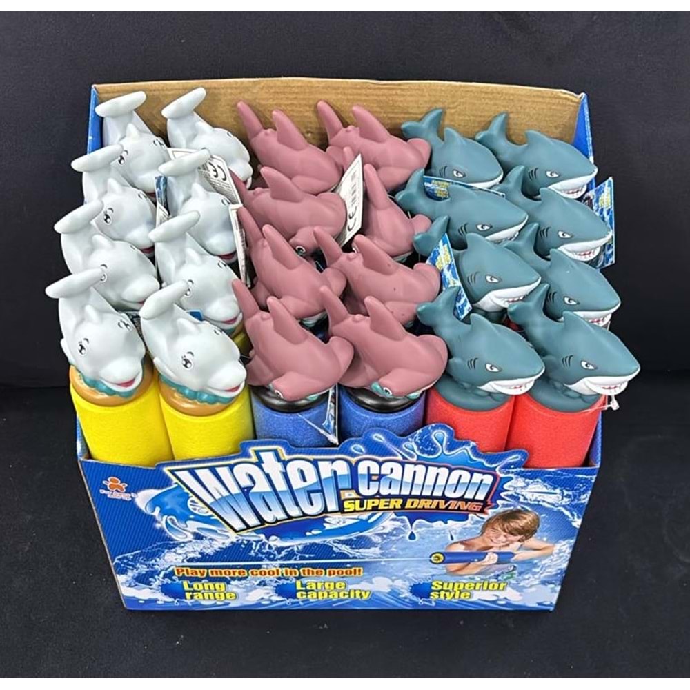 858-28 BALIK FİGÜRLÜ SÜNGER SU POMPASI 28*5 CM 24 LÜ (192)