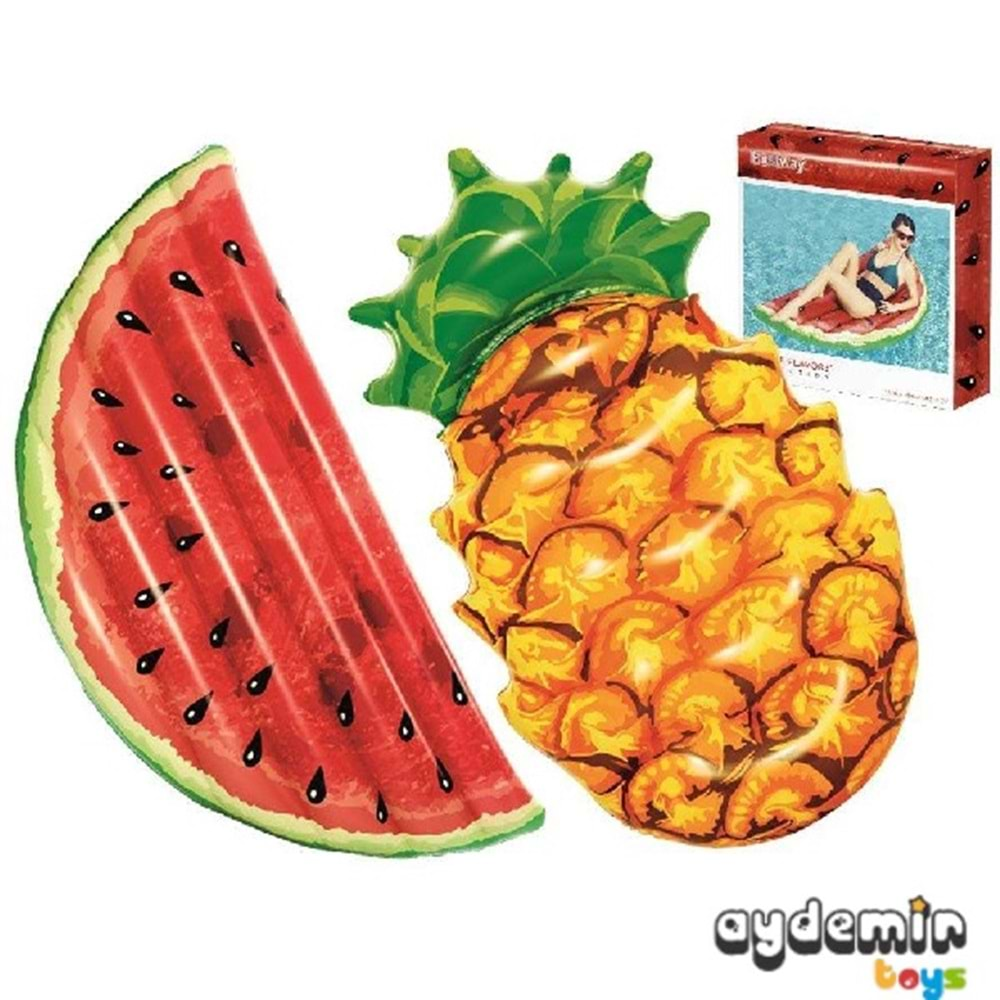 43159 BESTWAY KARPUZ ANANAS YATAK 174*89 CM 8 Lİ