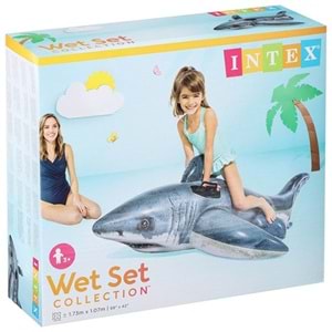 57525NP İNTEX KÖPEKBALIĞI BİNİCİ 173*107 CM 6 LI