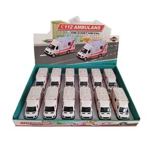 SR594 ÇEK BIRAK METAL AMBULANS 12 Lİ