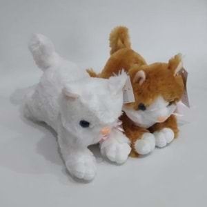 ETM-010 FİYONKLU YATAN KEDİ PELUŞ (100)