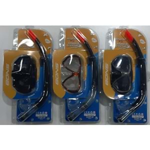 M306P+SN02 SNOB PC. YETİŞKİN MASKE&ŞNORKEL SET 12 Lİ