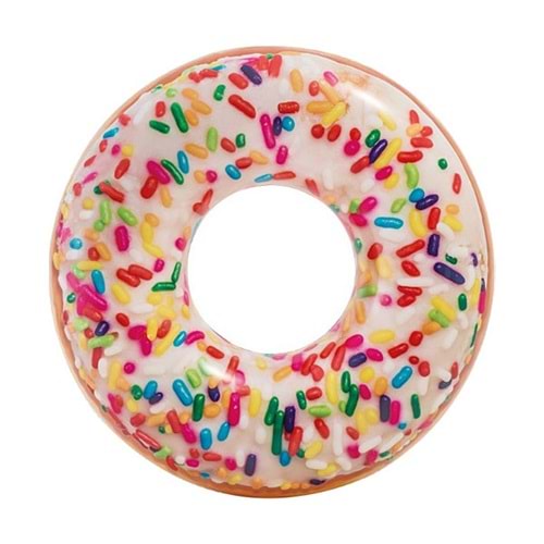 56263 İNTEX GÖKKUŞAĞI ŞEKERLİ DONUT SİMİT 114 CM 12 Lİ
