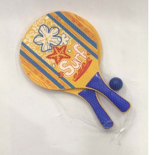 KZL-3394 BEACHBALL BÜYÜK TAHTA RAKET FİLELİ (24)