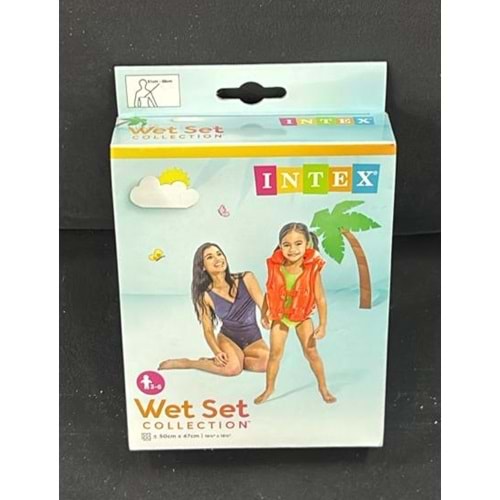 58671 İNTEX YAKALI KIRMIZI YELEK 50*47 CM 24 LÜ