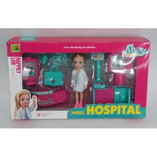 9045-7 MOBİLE HOSPİTAL BEBEKLİ HASTANE SETİ 10 PARÇA (36)