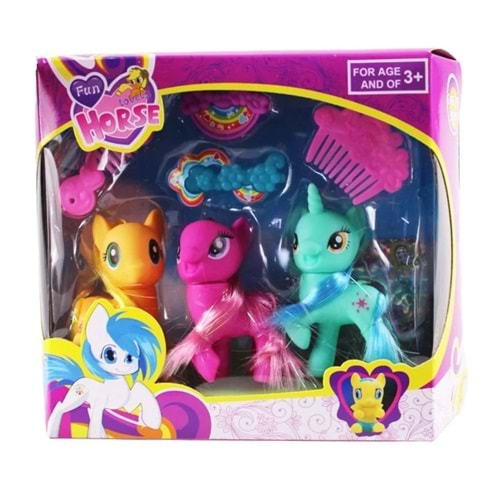 L-A18-7 LOVELY HORSE 3 LÜ PONY SET (72)