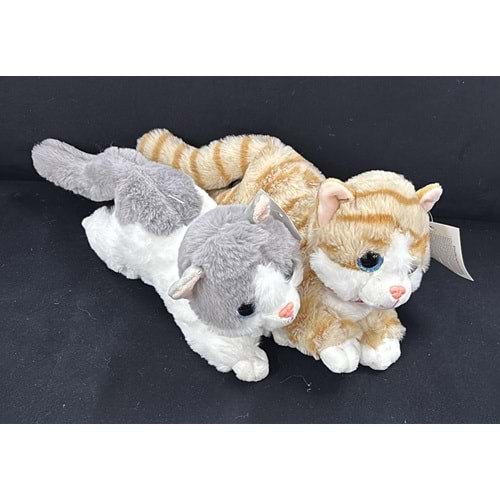 2309034 SESLİ YATAN 25 CM KEDİ PELUŞ (96)