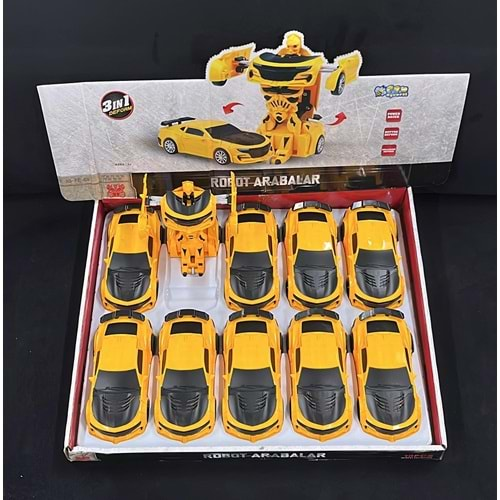 CN1997 ROBOTA DÖNÜŞEN BUMBLE BEE ARABA 10 LU (120)