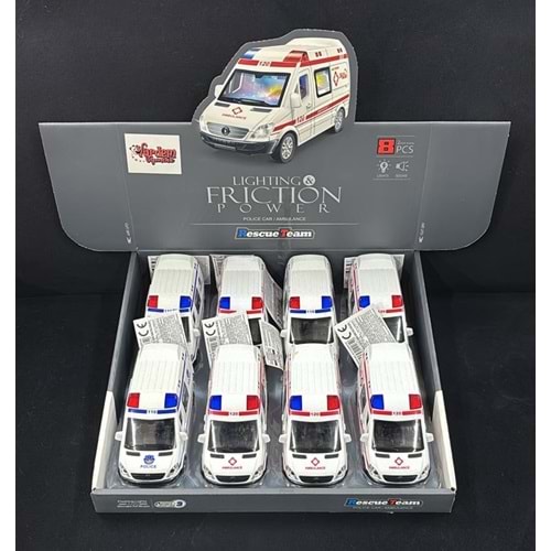 7737 SÜRTMELİ SESLİ IŞIKLI AMBULANS POLİS 8 Lİ (48)