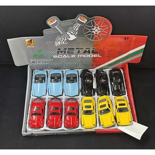 4361C ÇEKBIRAK METAL KLASİK ARABALAR 12 Lİ (432)