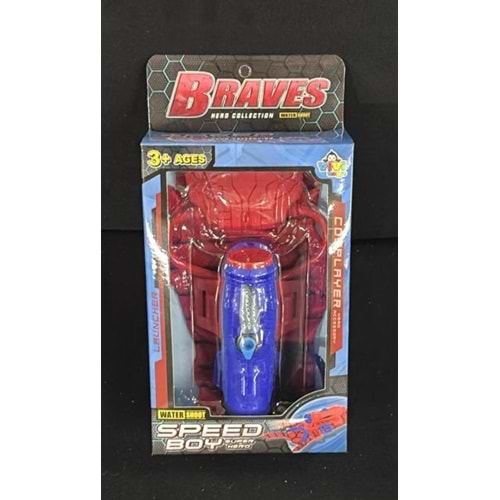 828-10 SPİDERMAN ELDİVENLİ SU TABANCASI