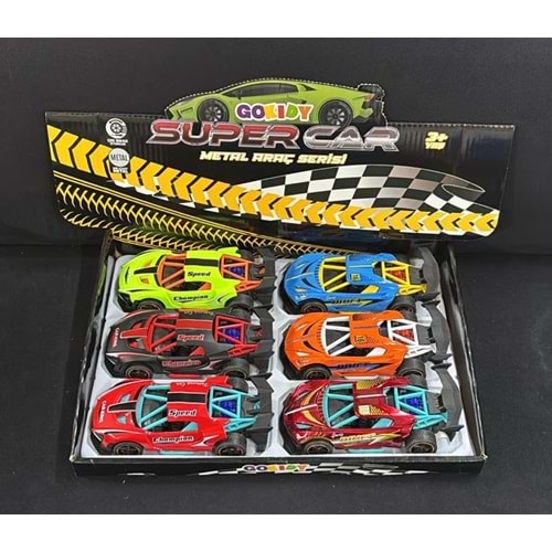 62553 GOKIDY SUPERCAR METAL ARABA 6 LI (120)