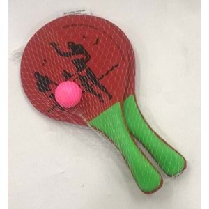 KZL-STP-4000 BEACHBALL KÜÇÜK TAHTA RAKET FİLELİ
