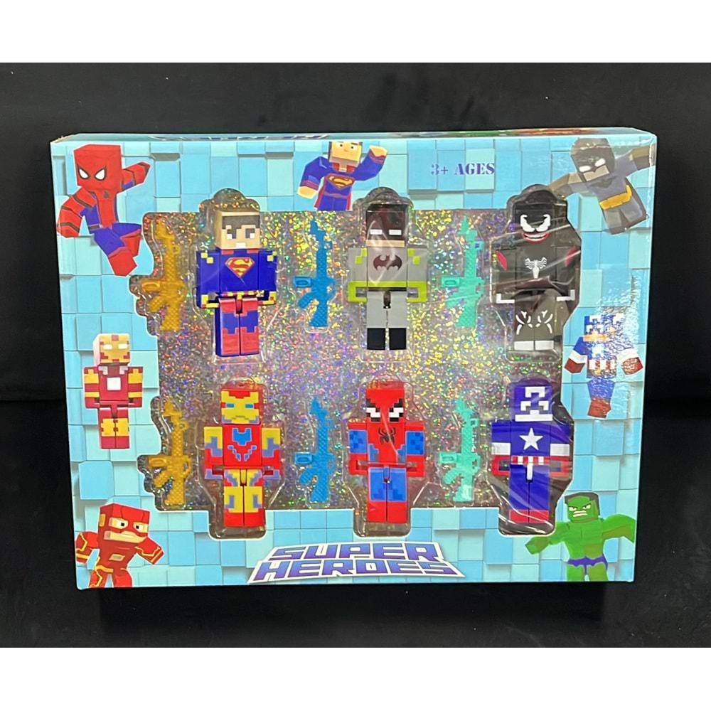 8585 MİNECRAFT SUPER HEROES 6 LI AVENGERS KARAKTERLER (48)