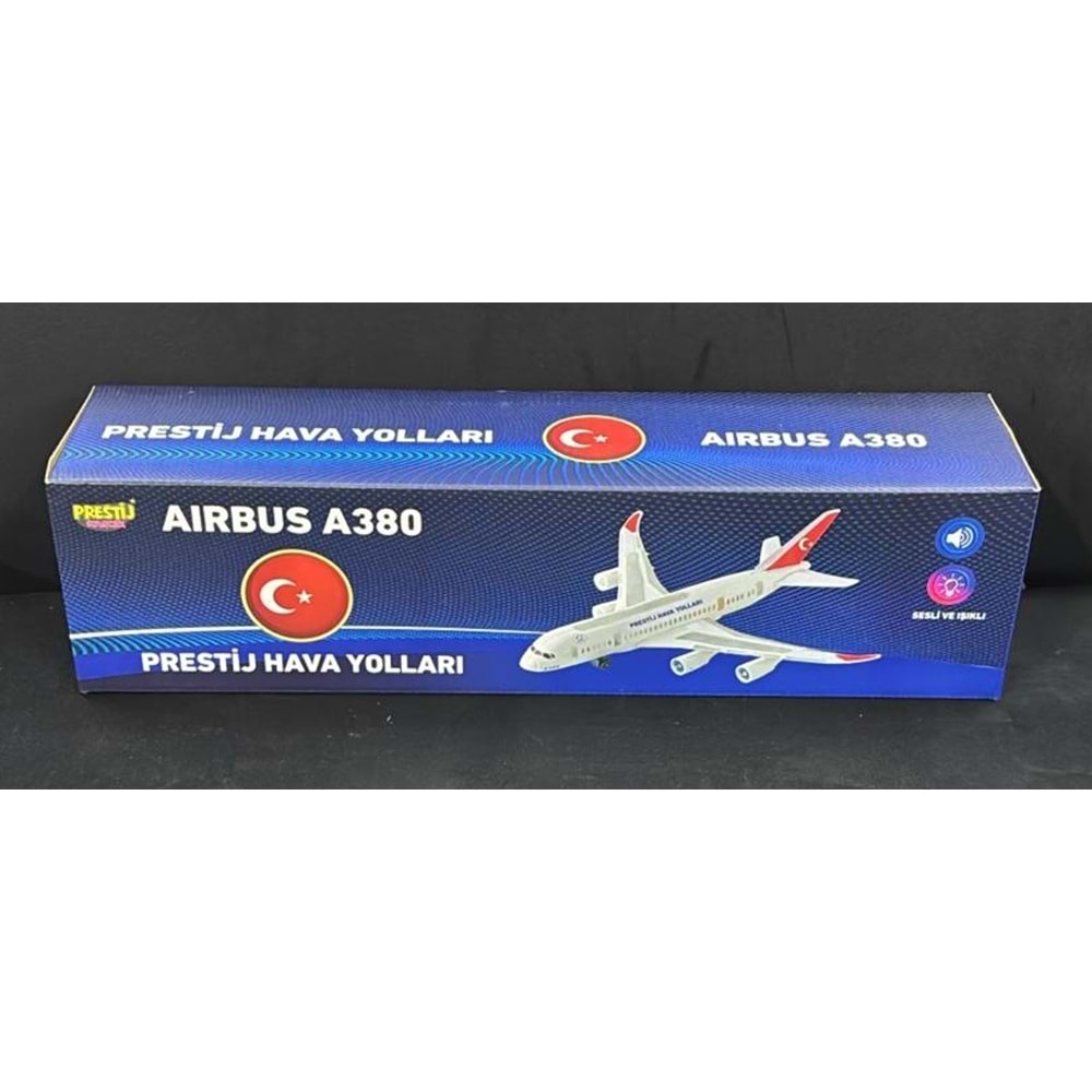 1505 SESLİ IŞIKLI HAREKETLİ A380 PRESTİJ UÇAK (40)